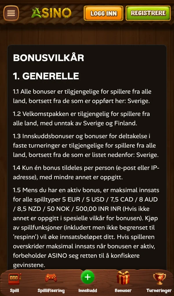 Bonusvilkarene