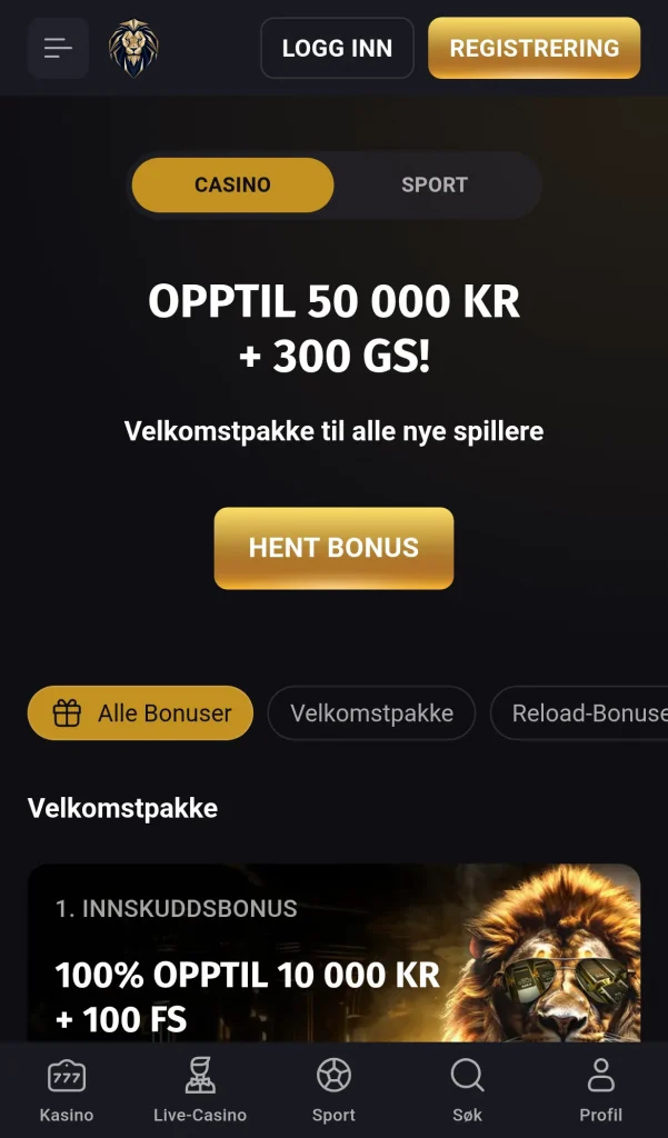 Kampanjesiden med tilbudene