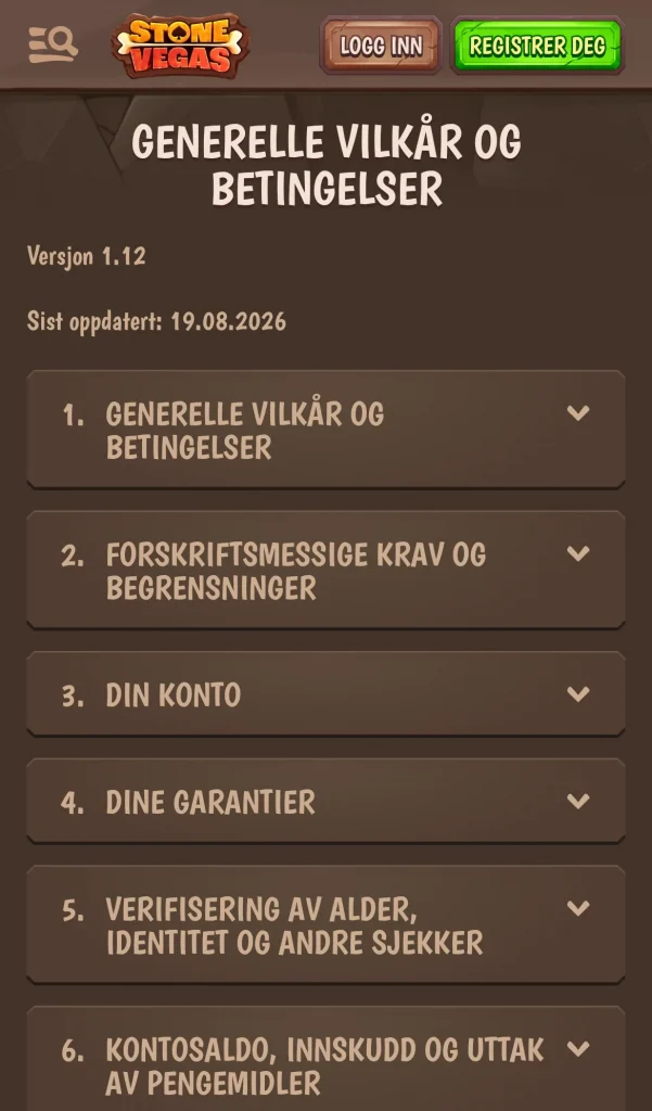 Vilkar og betingelser