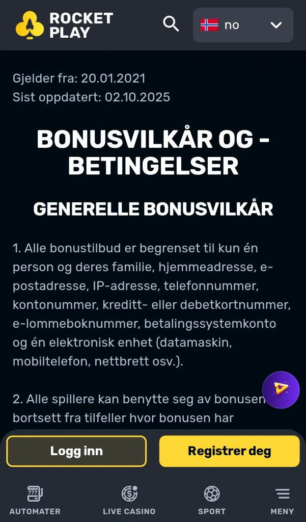 Bonusvilkarene