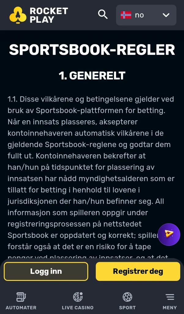 Vilkar og betingelser